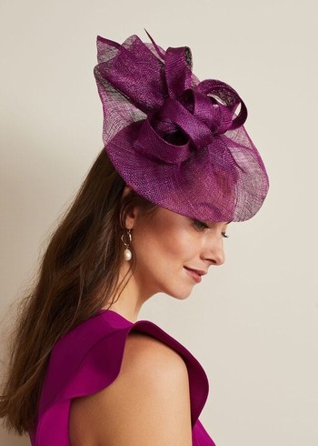 Phase Eight Freeform Bow Disc Fascinator Hats Purple Canada | KLGEWX-280